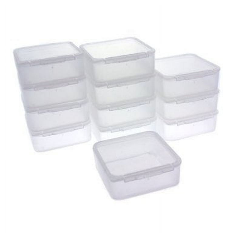Paylak 12 Storage Square Clear Container for Small Items Organizer 1.5  inches Square