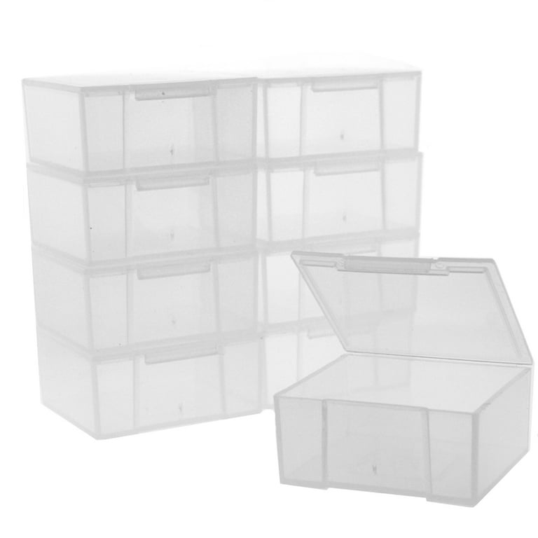 Paylak 12 Storage Round Clear Container with Screw Lids for Small Items Organizer 1.5 Inches