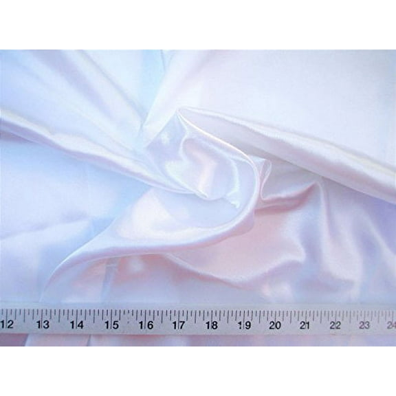 Paylessfabric 50 Yard Lot Fabric Charmeuse Silky Bridal Satin Apparel White Taf11