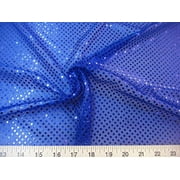 Paylessfabric Fabric Stretch Glitter Mesh Sequin Dots Royal Blue Sheer Sparkle L44