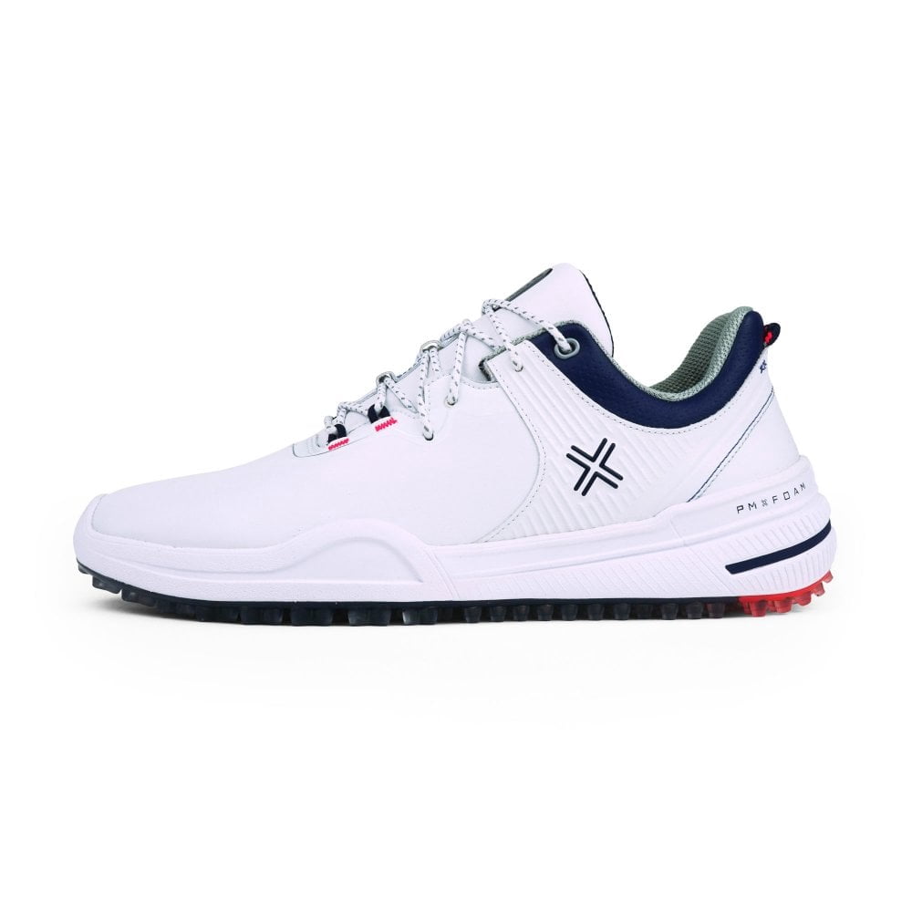 Payntr Golf X 001 F Spikeless Shoes White/Navy/Electric Red 
