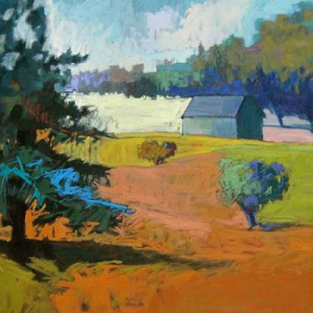 Paysage Cinq Canvas Art - Jane Schmidt (24 x 24)
