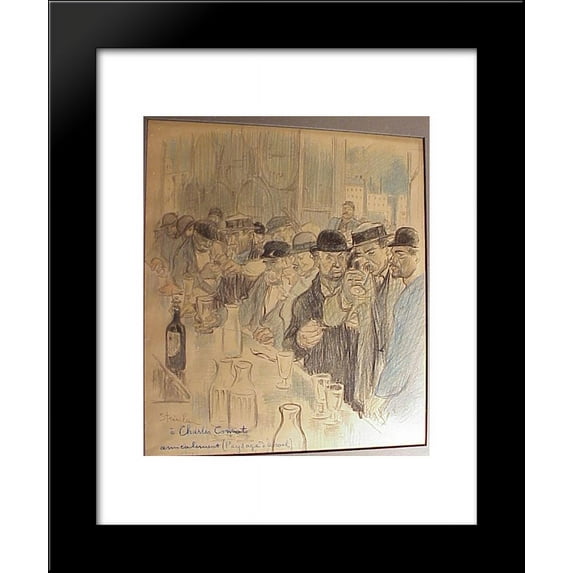 Paysage D'Alcool 20x24 Framed Art Print by Theophile Steinlen
