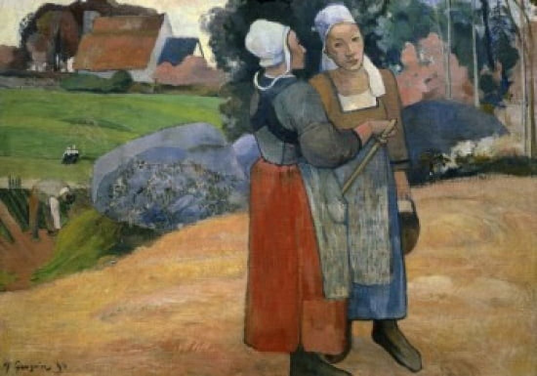 Paysannes Bretonnes 1894 Paul Gauguin (1848-1903French) Musee dOrsay Paris Canvas Art - Paul Gauguin (18 x 24)