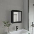 thumbnail image 1 of Payson Medicine Cabinet In Melamine with Included Mirror,Black,Black Melamine Bath Faucets Bathroom Storage, 1 of 8