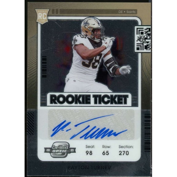 Payton Turner Rookie Card 2021 Panini Contenders Optic Autograph #155