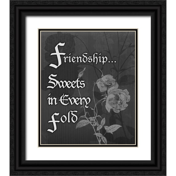 Pazan, Tony 12x14 Black Ornate Wood Framed with Double Matting Museum Art Print Titled - Friendship