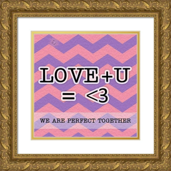 Pazan, Tony 15x15 Gold Ornate Wood Framed with Double Matting Museum Art Print Titled - Perfect Together