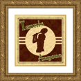 thumbnail image 1 of Pazan, Tony 15x15 Gold Ornate Wood Framed with Double Matting Museum Art Print Titled - Tennis A, 1 of 4