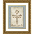 thumbnail image 1 of Pazan, Tony 15x18 Gold Ornate Wood Framed with Double Matting Museum Art Print Titled - Cross, 1 of 4