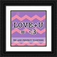 thumbnail image 1 of Pazan, Tony 20x20 Black Ornate Wood Framed with Double Matting Museum Art Print Titled - Love U, 1 of 4