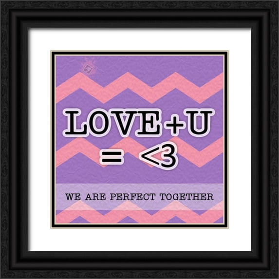 Pazan, Tony 20x20 Black Ornate Wood Framed with Double Matting Museum Art Print Titled - Love U