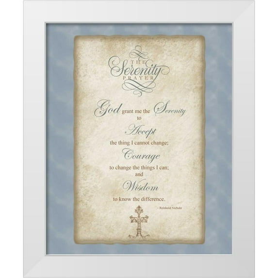 Pazan, Tony 20x24 White Modern Wood Framed Museum Art Print Titled - Serenity