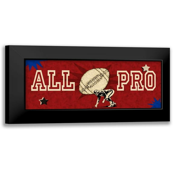 Pazan, Tony 24x12 Black Modern Framed Museum Art Print Titled - Pro Baller