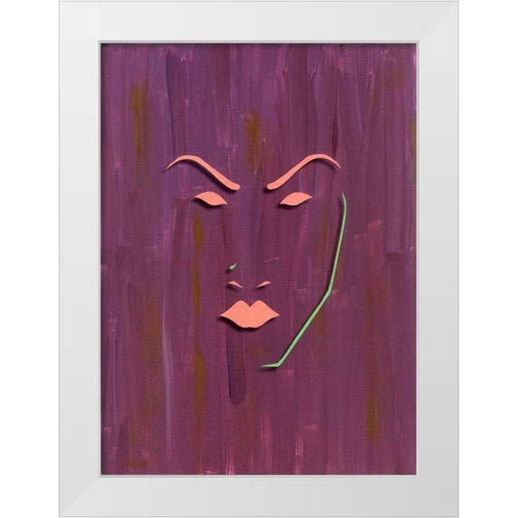 Pazan, Tony 24x32 White Modern Wood Framed Museum Art Print Titled - Mask