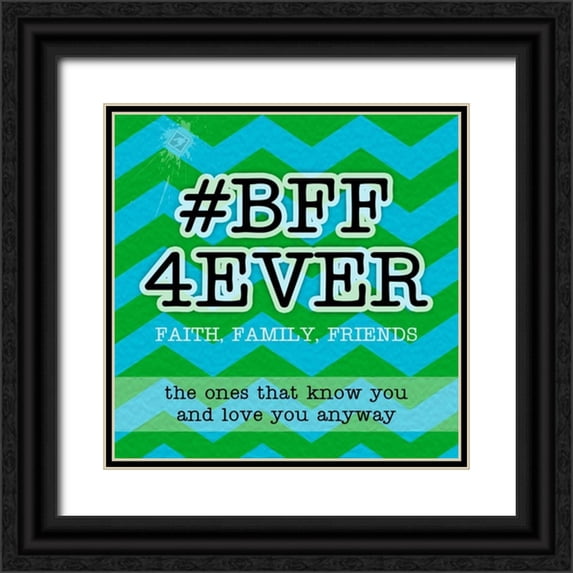 Pazan, Tony 26x26 Black Ornate Wood Framed with Double Matting Museum Art Print Titled - BFF 4Ever