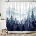 thumbnail image 1 of Pbobriich Blue Forest Shower Curtain,Rustic Mountain Trees Bathroom Shower Curtain with Hooks,60Wx72L, 1 of 5