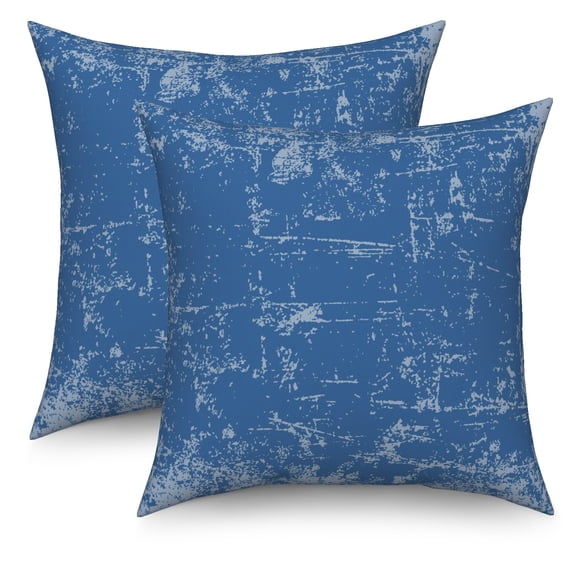 Pbobriich Blue Throw Pillow Cover Set of 2 Modern Minimalist Linen Decoration Pillowcase for Home Couch Sofa Bed,20x20 Inch