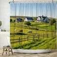 thumbnail image 1 of Pbobriich Farmhouse Farm Shower Curtain,Cabin and Animals Cow Waterproof Polyster Bathroom Curtain,72"x78", 1 of 5