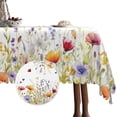thumbnail image 1 of Pbobriich Wildfloral Linen Tablecloth 54X78 Inch Rectangular,Rustic Table Cover for Party Picnic Dinner Decor, 1 of 4