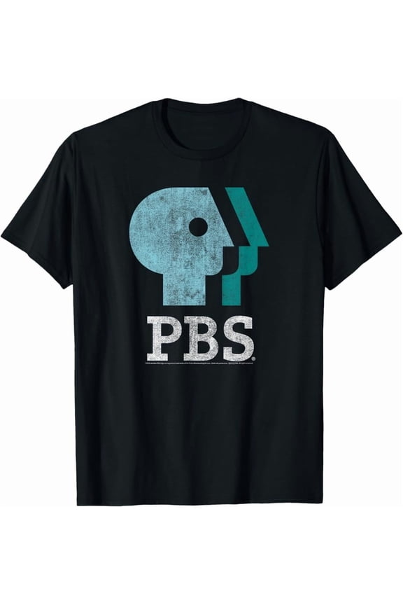 Pbs Blue Teal And White Logo Public Broadcasting Service T-Shirt