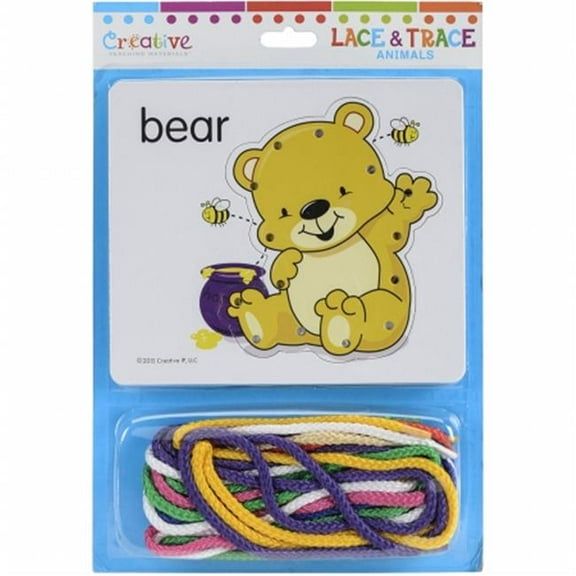 Pbs Publishing CTM1036 Creative Teaching Materials Lace & Trace Cards - Animals