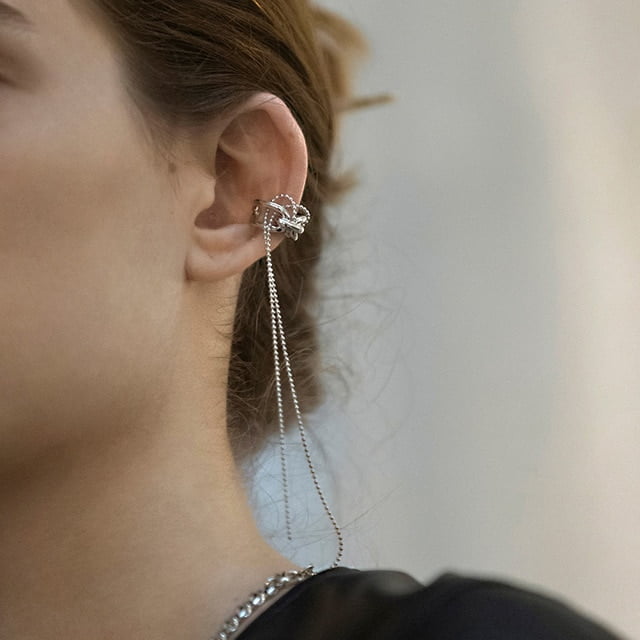 Pc Cross Ear Cuff Earrings Tassel Rhinestones Piercing Stud Earring Simple  Chain Clip Earrings Cuff 2022 Trendy Women Jewelry