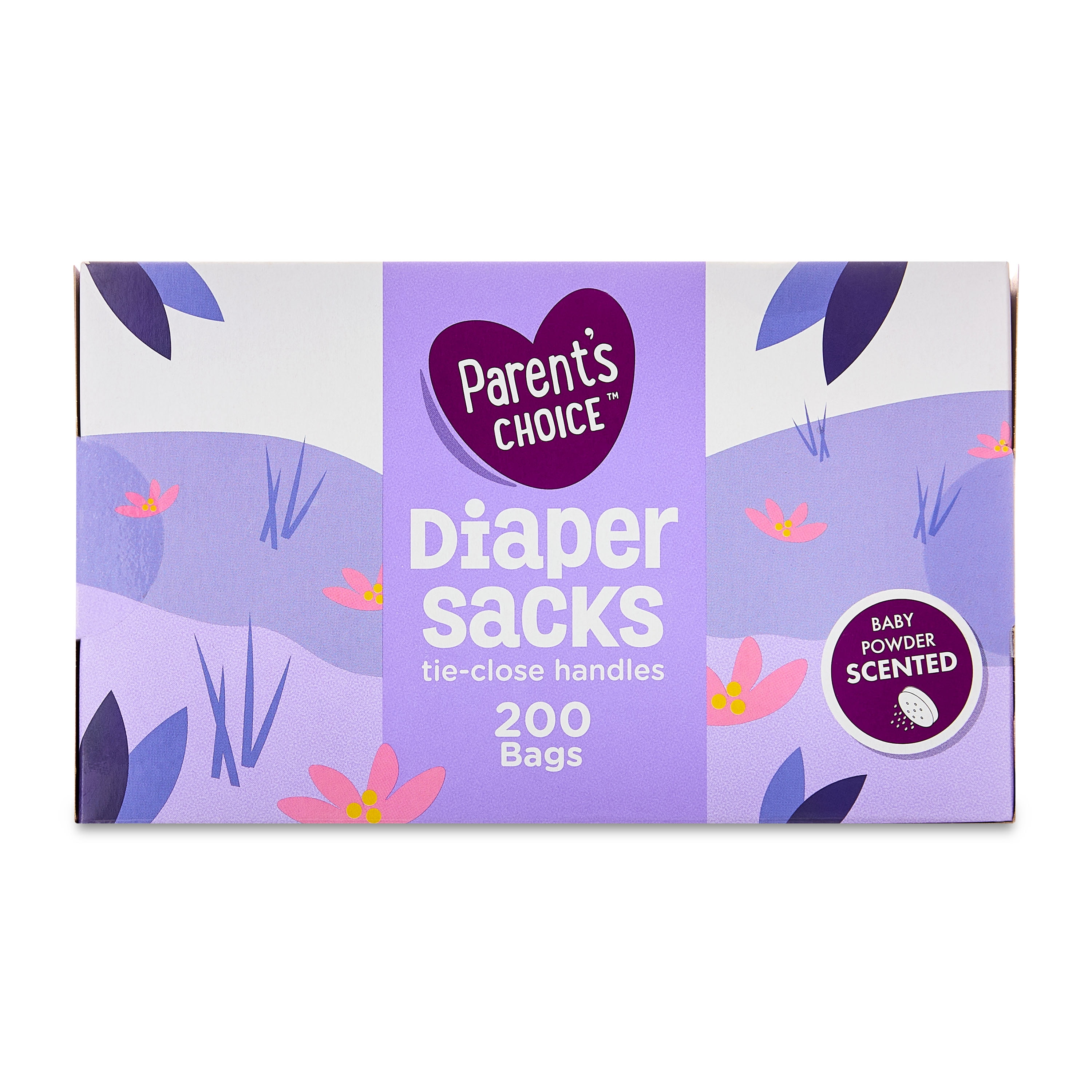 Parent's Choice Disposable Diaper Sacks, Baby Powder Scent, 200 Count