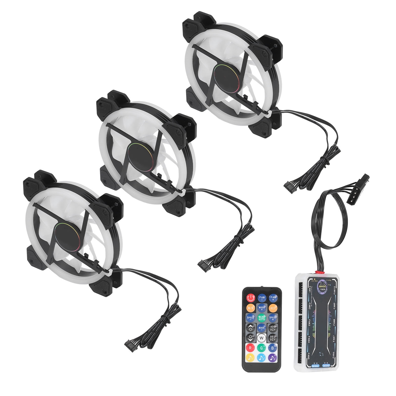 Pc Fan Cooling Fans For Gaming Pc 3Pcs RGB Case Fan 120mm Super Quiet