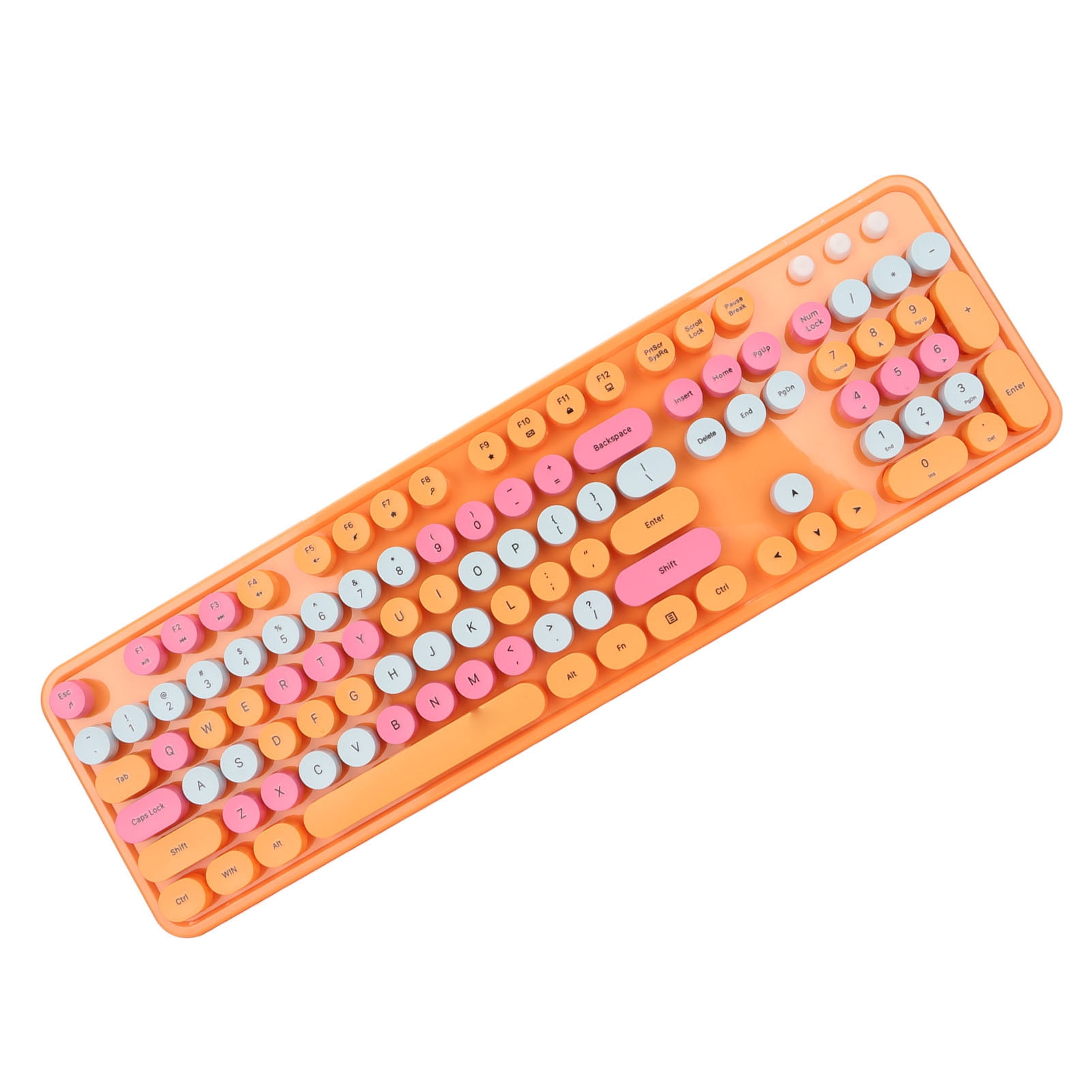 Pc Keyboard Mouse Computer Accessories Wireless Keyboard Mouse 104 Keys Ergonomic Cute Desktop