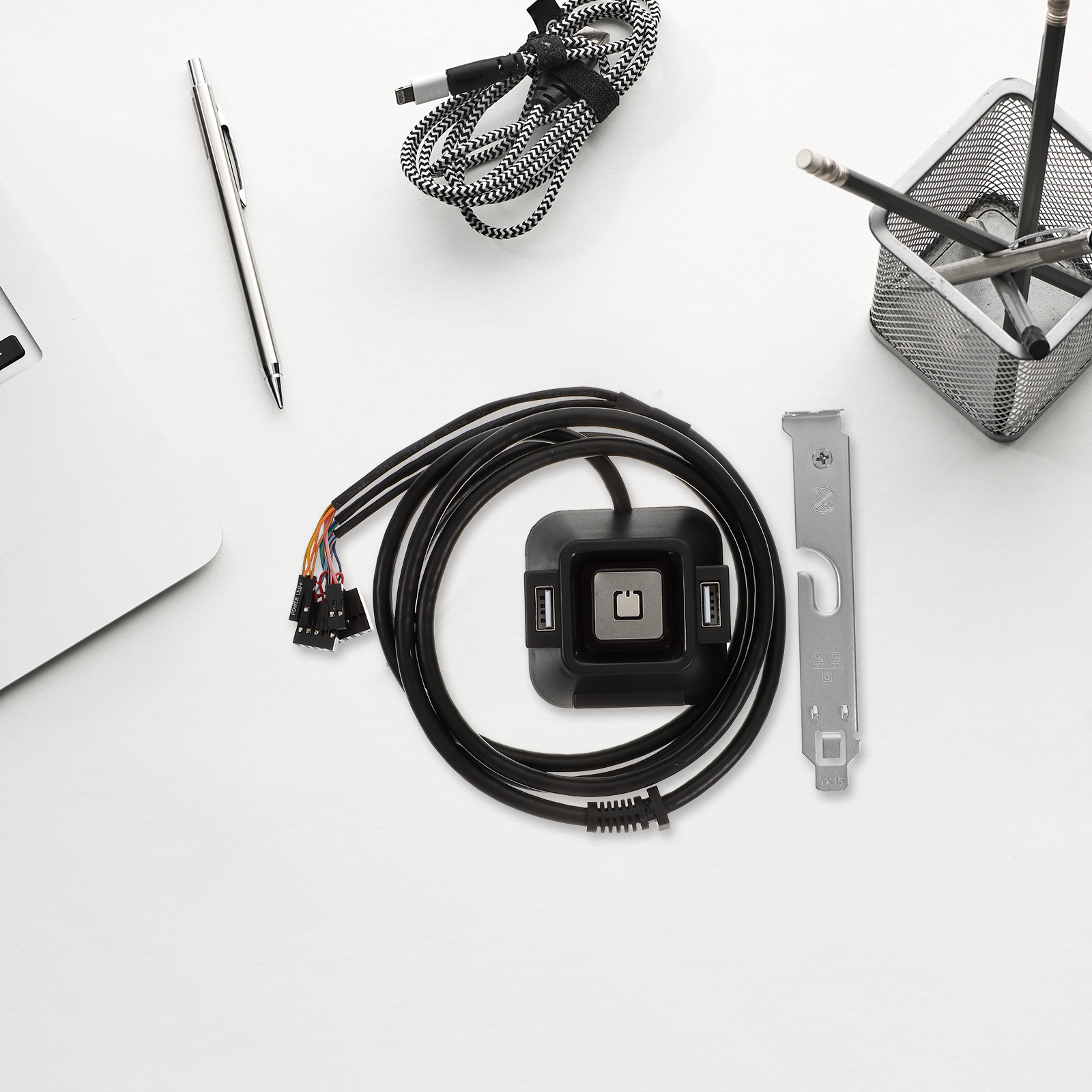 Pc Power Button Extension External Desktop Computer Case Motherboard