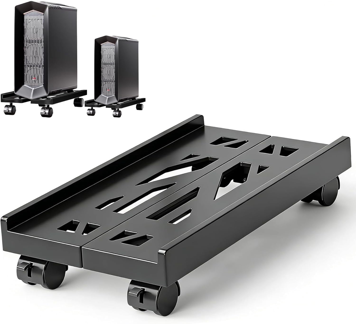 Pc Stand for Floor, Adjustable Computer Tower Stand for Carpet,Mobile ...