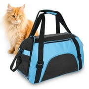 PcEoTllar Cat Carrier Airline Approved Pet Carrier, Dog Carrier, Puppy Carrier, Kitten Carrier, Blue