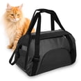 thumbnail image 1 of PcEoTllar Cat Carrier Airline Approved Pet Carrier, Dog Carrier, Puppy Carrier, Outdoor Carrier, Black, 1 of 9