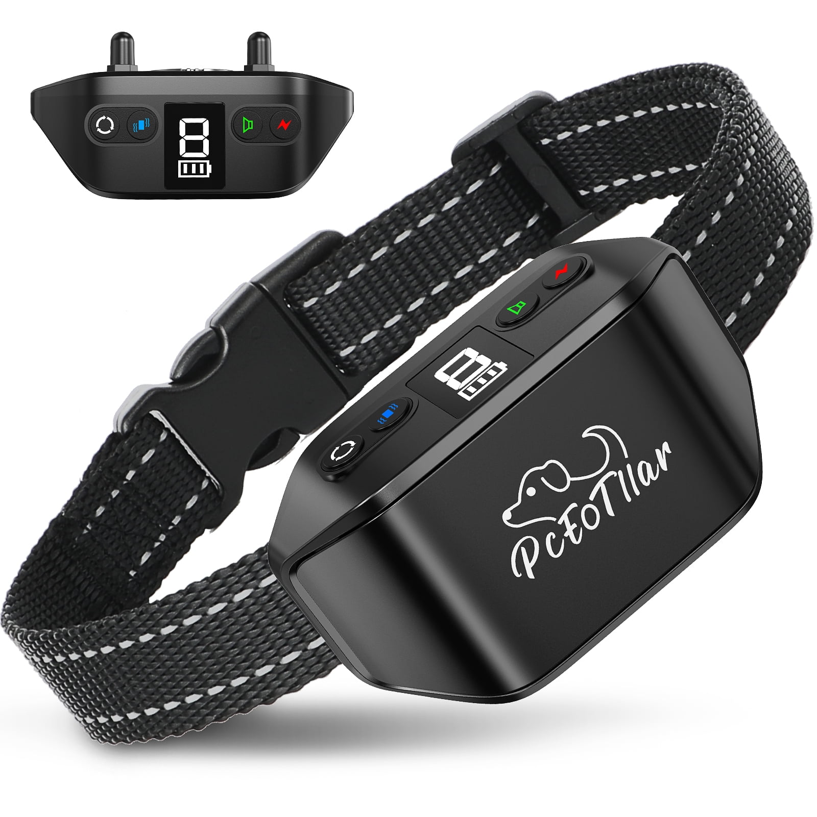 PcEoTllar Dog Bark Collar, Anti Barking Dog Collar with 7 Adjustable