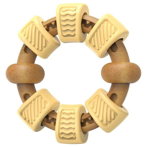 PcEoTllar Dog Toys for Aggressive Chewers,Dog Chew Toys,Boredom and Stimulating Best Dog Toys for Medium/Large Breed, Beige