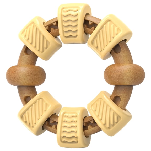 PcEoTllar Dog Toys for Aggressive Chewers,Dog Chew Toys,Boredom and Stimulating Best Dog Toys for Medium/Large Breed, Beige