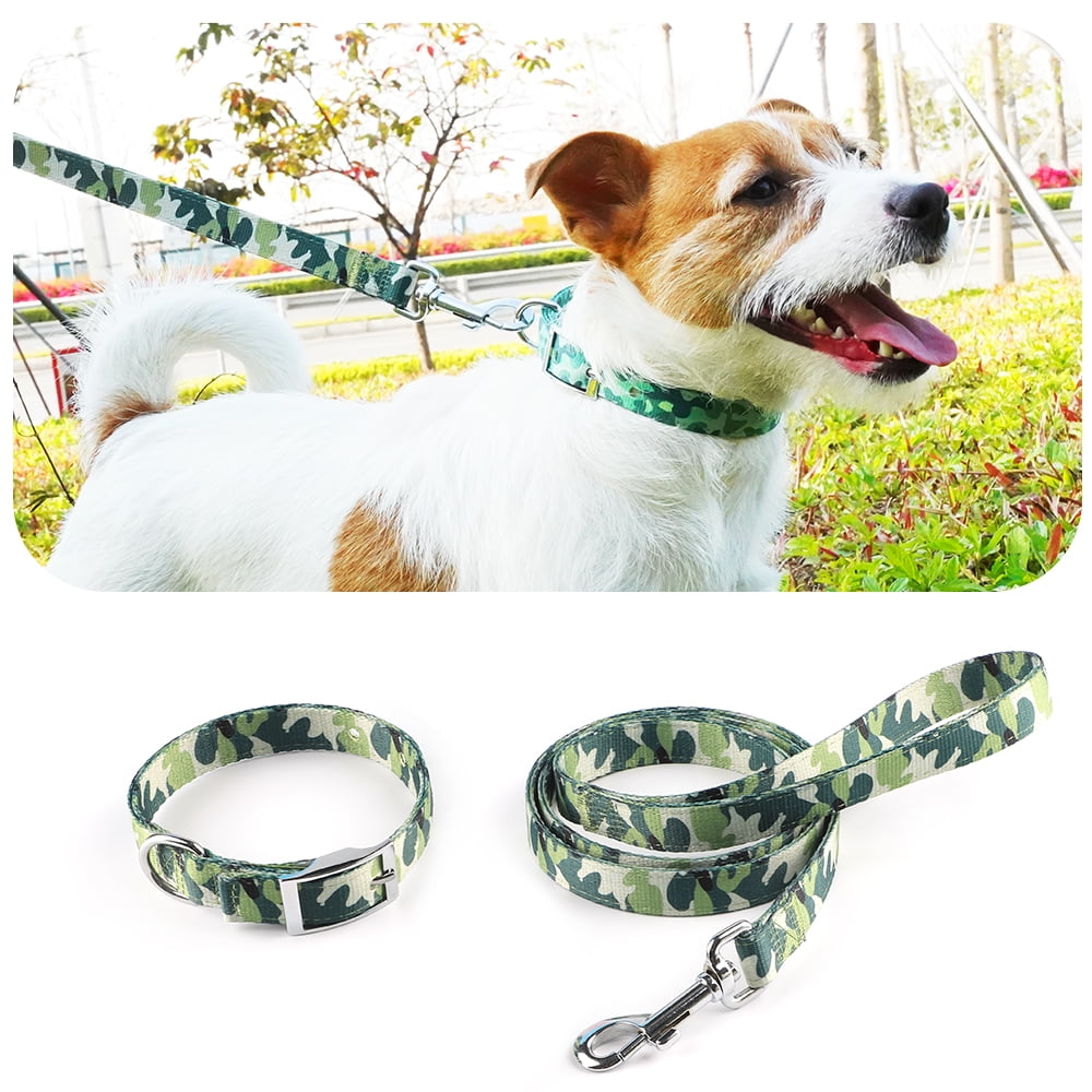 PcEoTllar Dog Collar and Dog Leash Set Adjustable Nylon Dog Collars