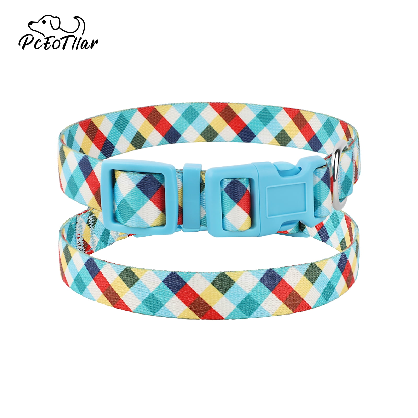 PcEoTllar Dog Collar with Geometric Patterns Colorful Stylish