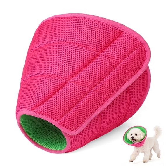 PcEoTllar Dog Cone Collar for Small Dogs After Surgery, Soft Breathable Pet Recovery Collar with Double-Layer Design, Pink & Green