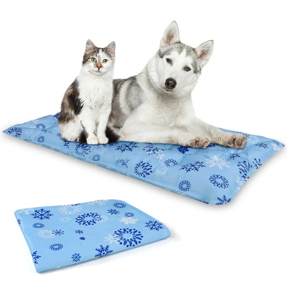 PcEoTllar Dog Cooling Mat, Ice Cooling Pad for Dogs and Cats, Water Injection Cooling Dog Bed Mats for Home, Travel and Crates - XL