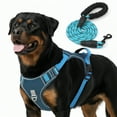 thumbnail image 1 of PcEoTllar Dog Harness and Leash Combo, Escape Proof No Pull Vest Harness, with Reflective Leash, Adjustable Pet Harness with Handle for Large Dogs, Blue L, 1 of 10