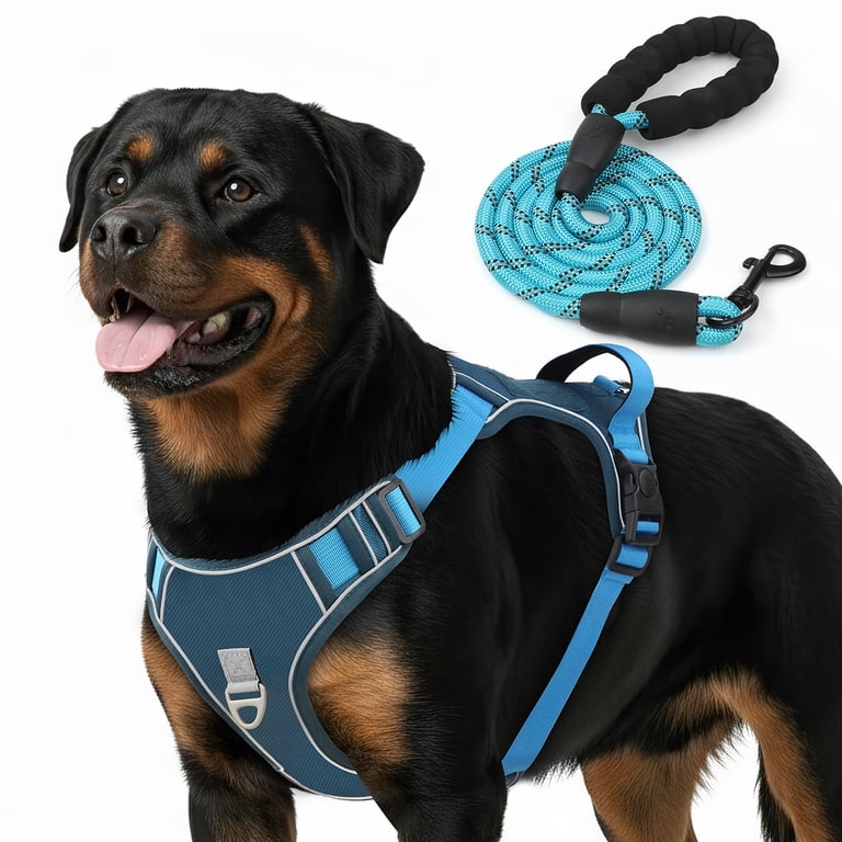 No-Pull Dog Harness For Medium/Large Dogs - Escape Proof, Reflective, Padded Handle, Adjustable