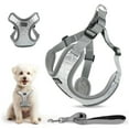 thumbnail image 1 of PcEoTllar Dog Harness and Leash Combo, Escape Proof No Pull Vest Harness, Step-in Reflective Adjustable Soft Padded Pet Harness for Small to Large Dogs, Gray XS, 1 of 12