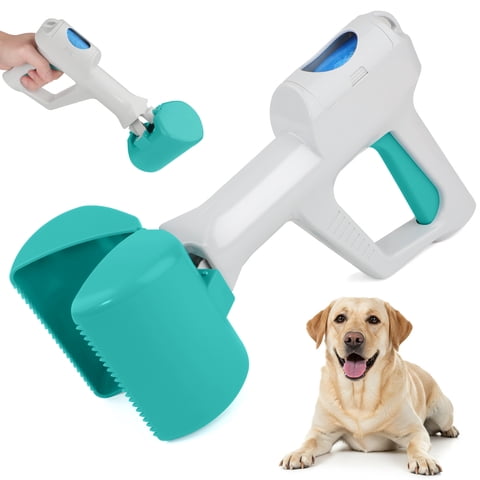 PcEoTllar Dog Pooper Scooper for Large Small Dogs, Dog Poop Waste Pick up Shovel, Includes Bag and Attachment Green