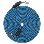 PcEoTllar Dog Tie-Out Cable, Long Dog Leash, 20FT Dog Training Leash, Reflective Heavy Duty Rope Dog Lead for Outside, Hiking, Swimming, Beach and Lake, Blue