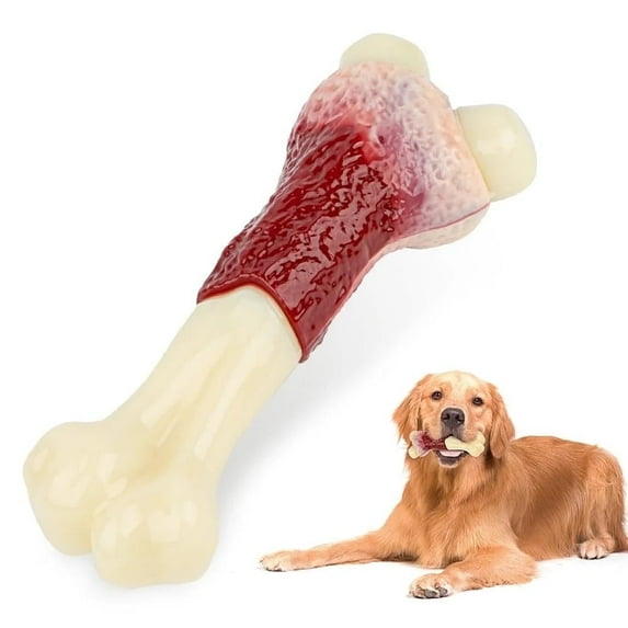PcEoTllar Dog Toys for Aggressive Chewers Large Breed, Beef Flavor Nylon Durable Dog Chew Toys