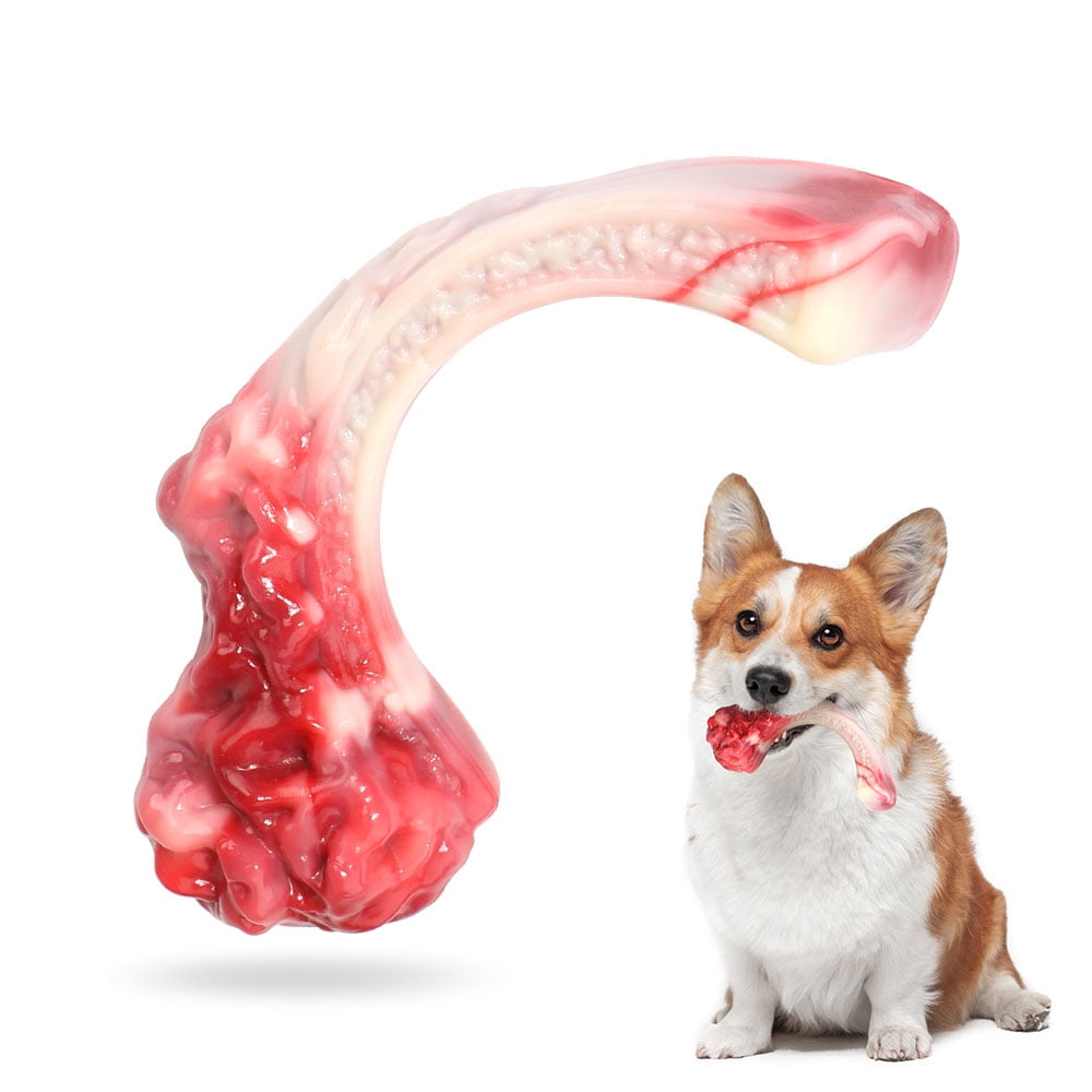 Chew King Bacon Flavored Dog Toy – Durable Natural Rubber Toy For Medium Dogs