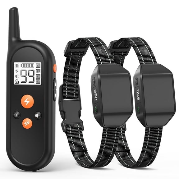 Dog Shock Collar for 2 Dogs, Dog Training Collar with Remote 2 Pack for Large Medium Small Dogs, Rechargeable E-Collar Waterproof Collars with 4 Training Modes