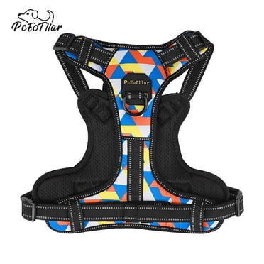 PcEoTllar No Pull Dog Harness, Adjustable Reflective Soft Padded Pet Dog Vest Harness for Small Medium Large Dog Breeds Outdoor Training Walking